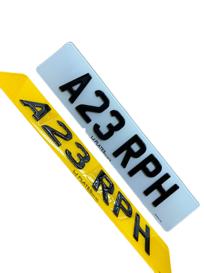 3D Gel High Gloss Number Plates